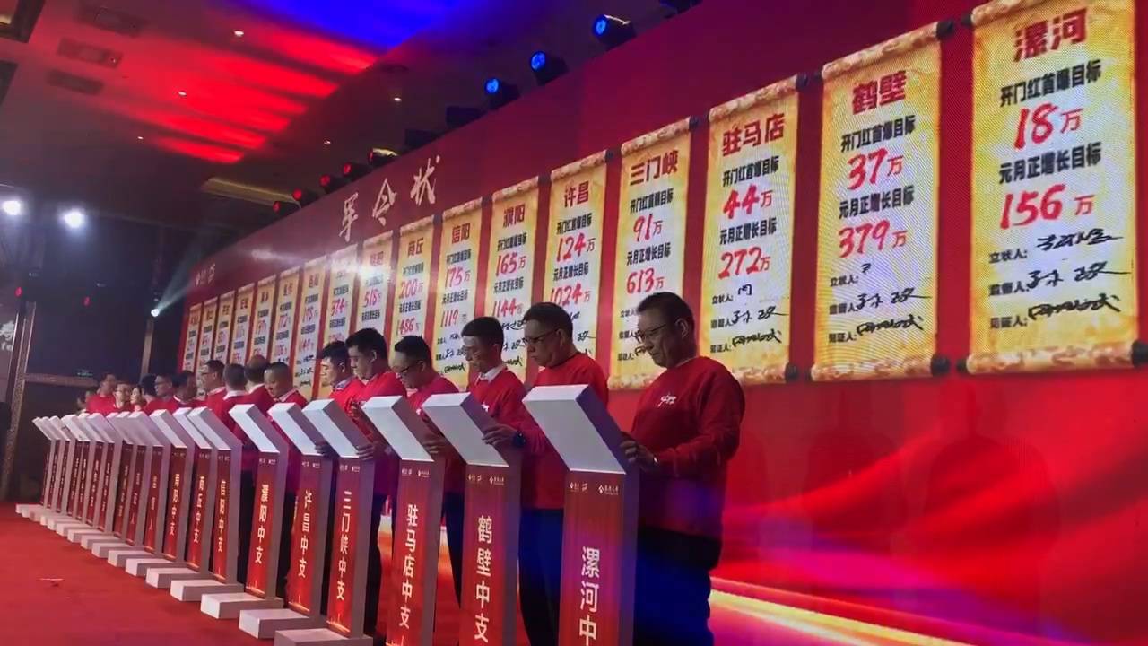大屏幕军令状手写签署仪式环节-军令状活动电子签约