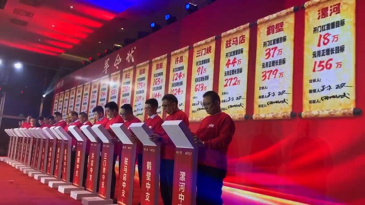 大屏幕军令状手写签署仪式环节-军令状活动电子签约